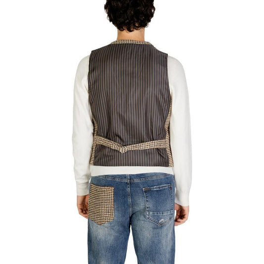 Gianni Lupo Beige Wool Vest