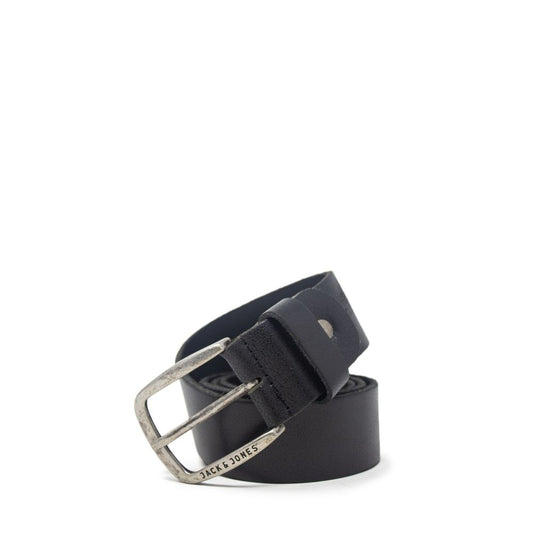 Jack Jones Black Leather Belt Jack Jones Dark Slate Gray