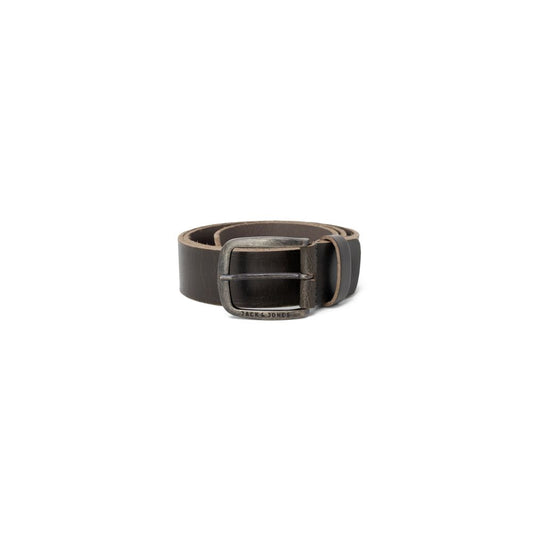 Jack Jones Brown Leather Belt Jack Jones Dark Slate Gray