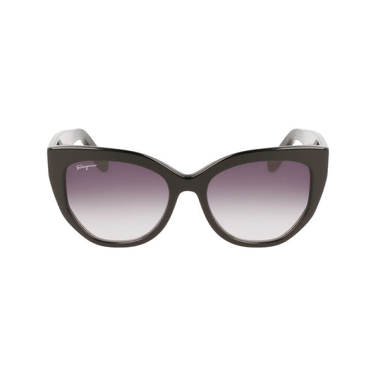 Ferragamo Black Haircalf Sunglasses