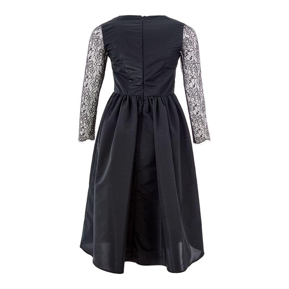 Lardini Elegant Black Polyester Dress