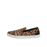 Dolce & Gabbana Brown Calfskin Fur Leopard Sneakers Shoes