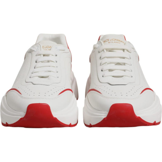 Dolce & Gabbana White Red Leather Daymaster Men Sneakers Shoes MV7045-41