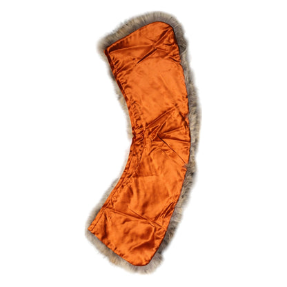 Dolce & Gabbana Brown Fur Shoulder Collar Neck Wrap Scarf