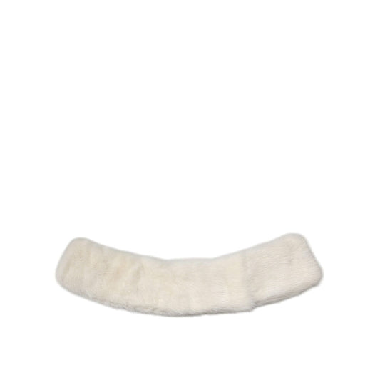 Dolce & Gabbana White Mink Fur Collar Women Neck Wrap Scarf MS7107