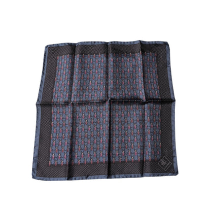 Dolce & Gabbana Dark Blue Beetle Square Handkerchief Scarf