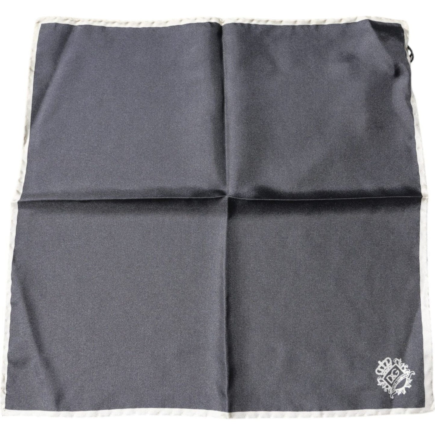Dolce & Gabbana Gray Crown Logo Square Handkerchief Scarf