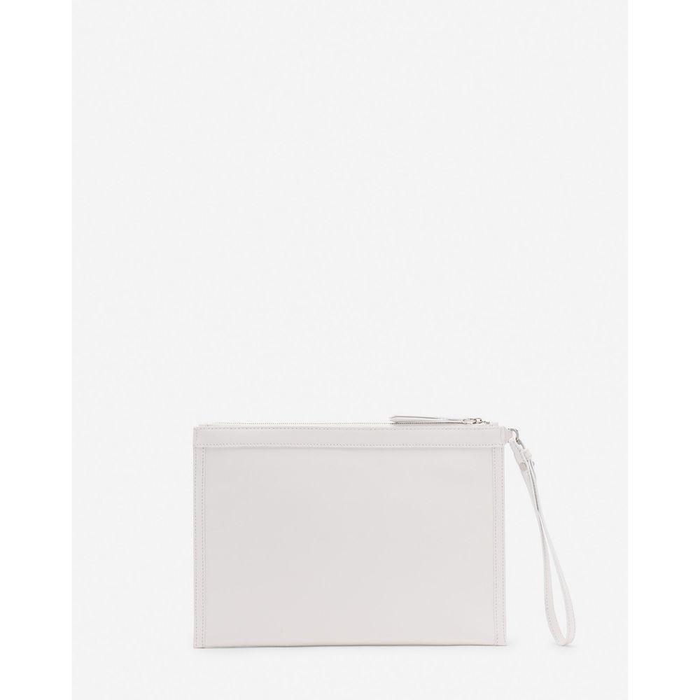 Lanvin White Leather Men Pouch Wallet LA-14934