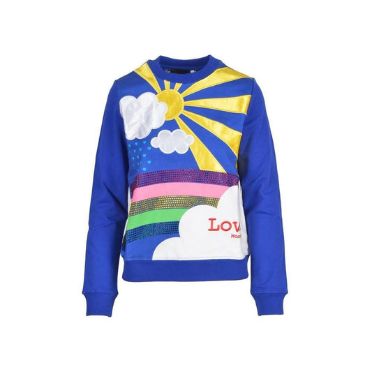 Love Moschino Blue Cotton Sweater