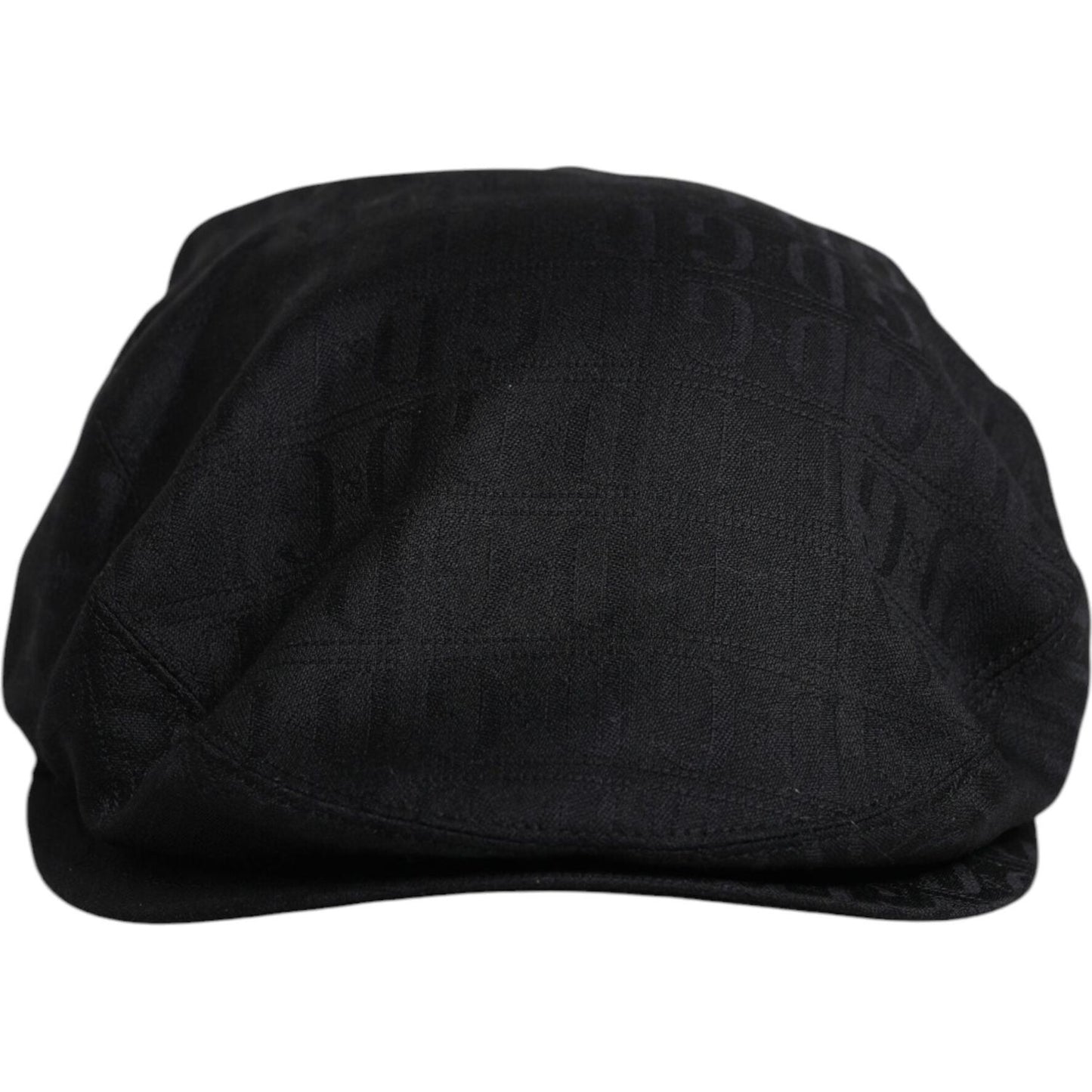 Dolce & Gabbana Black Wool Newsboy Capello Cabbie Hat