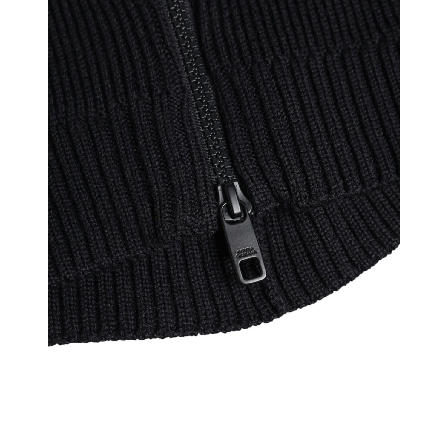 Dolce & Gabbana Black Wool Whole Head Wrap Balaclava Hat