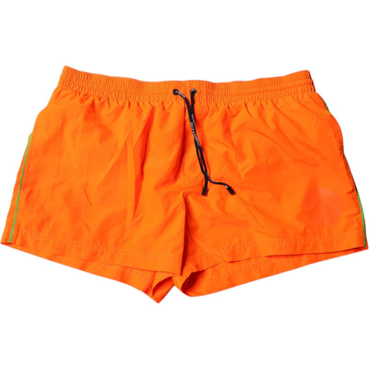 Dolce & Gabbana Orange Polyester Beachwear Shorts 2Pc Swimwear