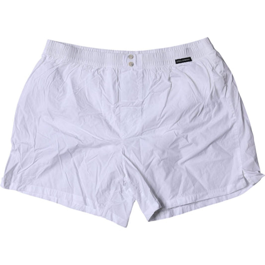 Dolce & Gabbana White Cotton Men Boxer Shorts Underwear