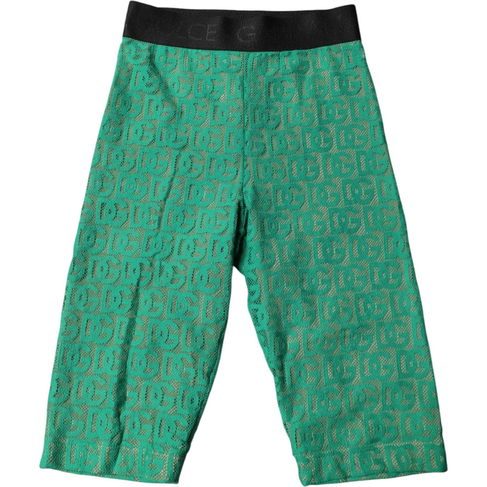 Dolce & Gabbana Green Logo Monogram Cropped Tights Underwear BIK1979-2