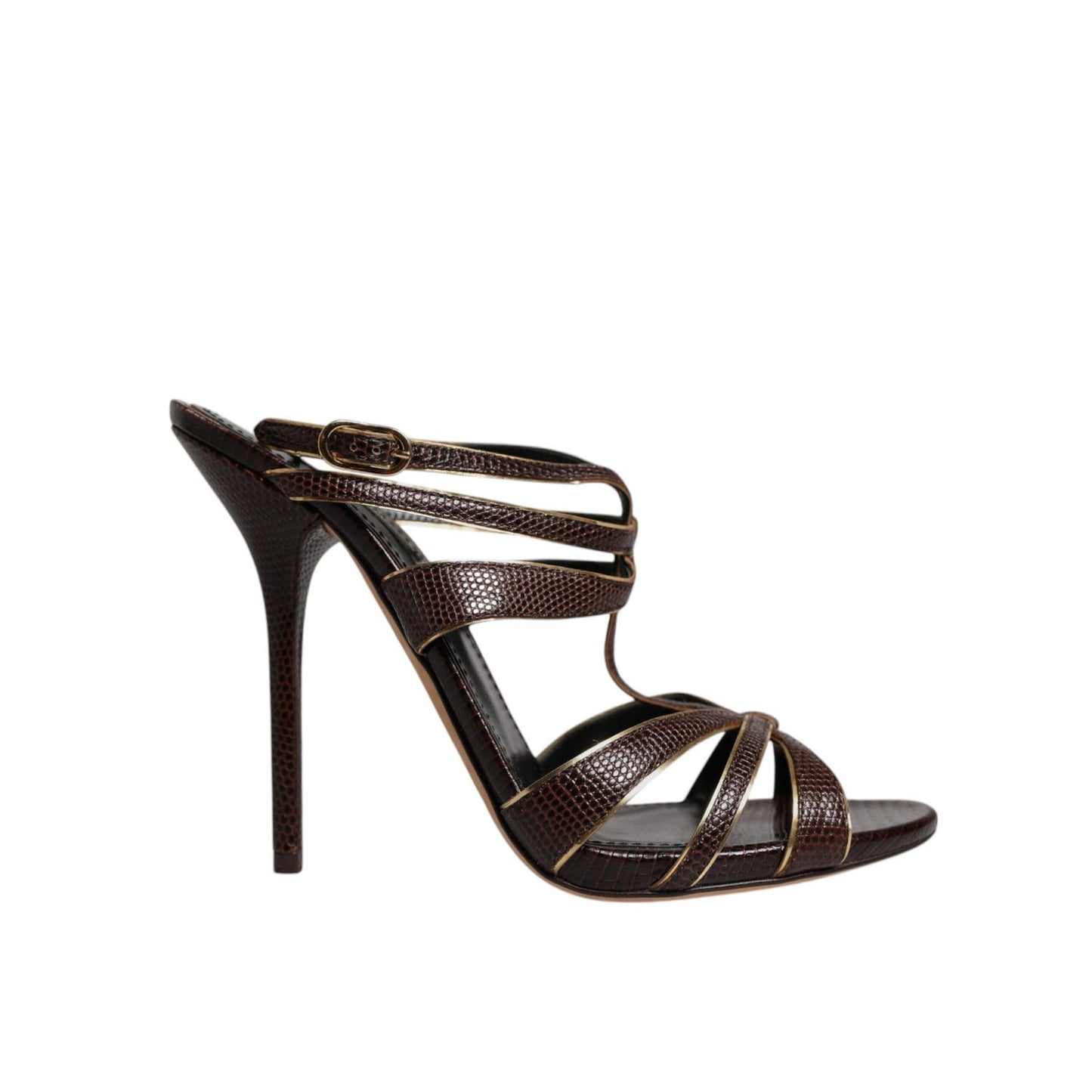 Dolce & Gabbana Bordeaux Ankle Strap Heels Sandals Shoes