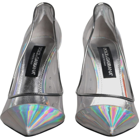 Dolce & Gabbana Multicolor Iridescent Pointed Toe Pumps Shoes LA12533-40