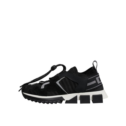 Dolce & Gabbana Black Mesh Sorrento Trekking Sneakers Shoes