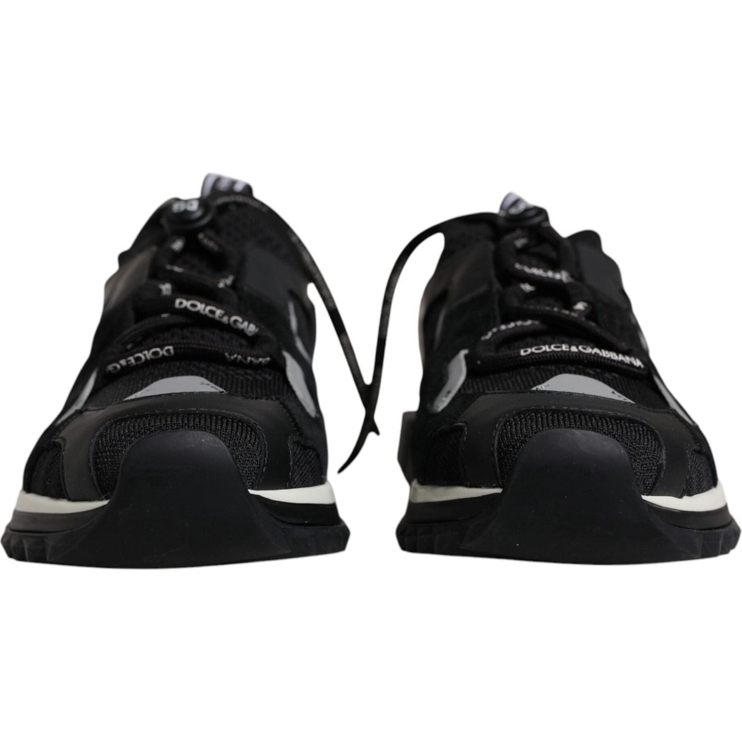 Dolce & Gabbana Black Mesh Sorrento Trekking Sneakers Shoes