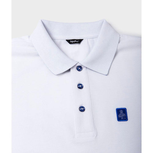 Refrigiwear White Cotton Polo Shirt RE-14995-M
