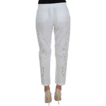 Dolce & Gabbana White Floral Cutout Dress Sicily Pants SIG20046-2