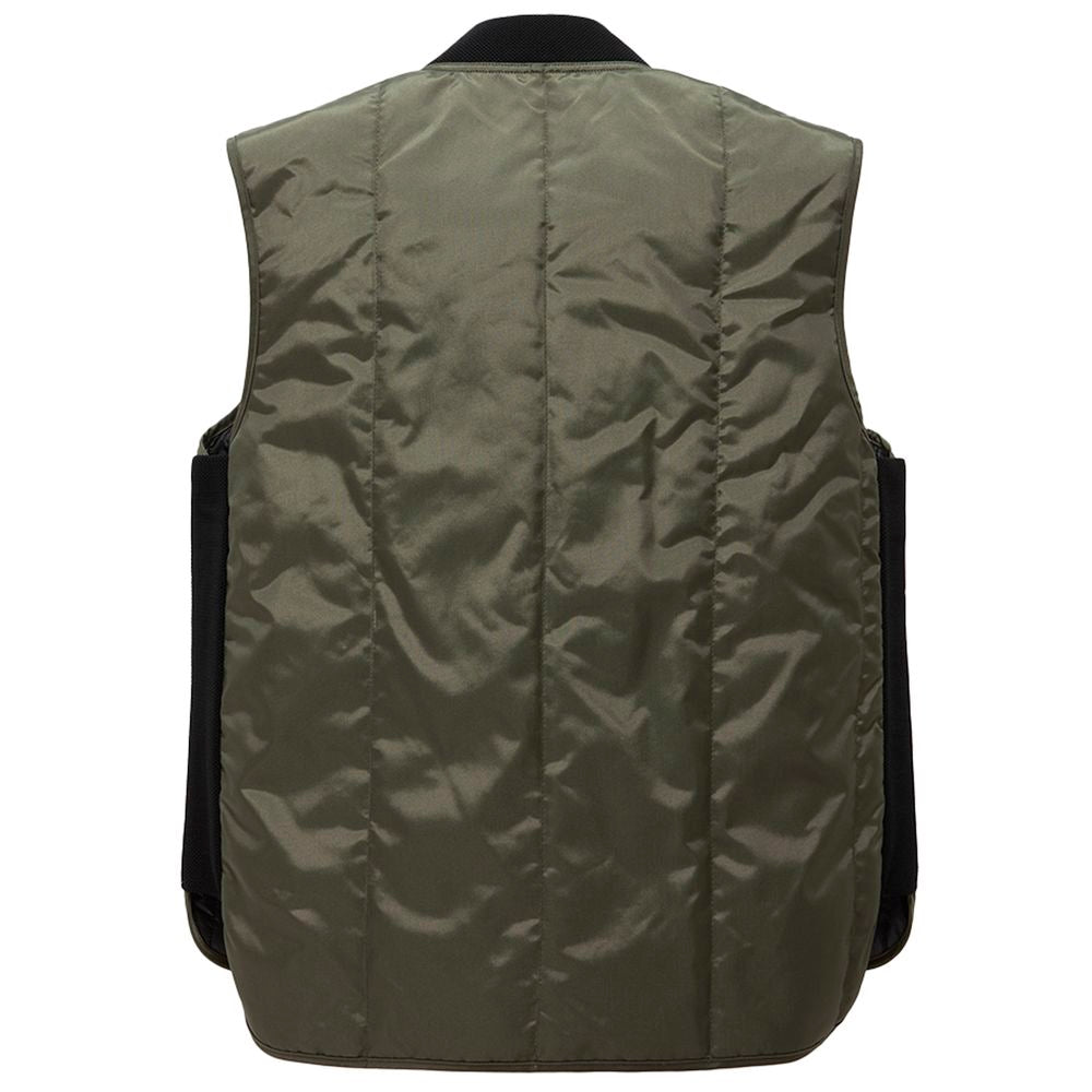 Front view with bag zipped and handles upright.