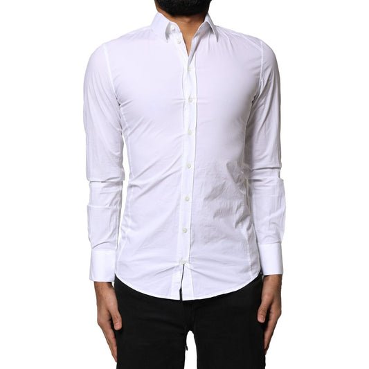 Dolce & Gabbana White SICILIA Cotton Formal Men Dress Shirt