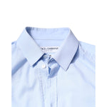 Dolce & Gabbana Light Blue Cotton MARTINI Formal Dress Shirt