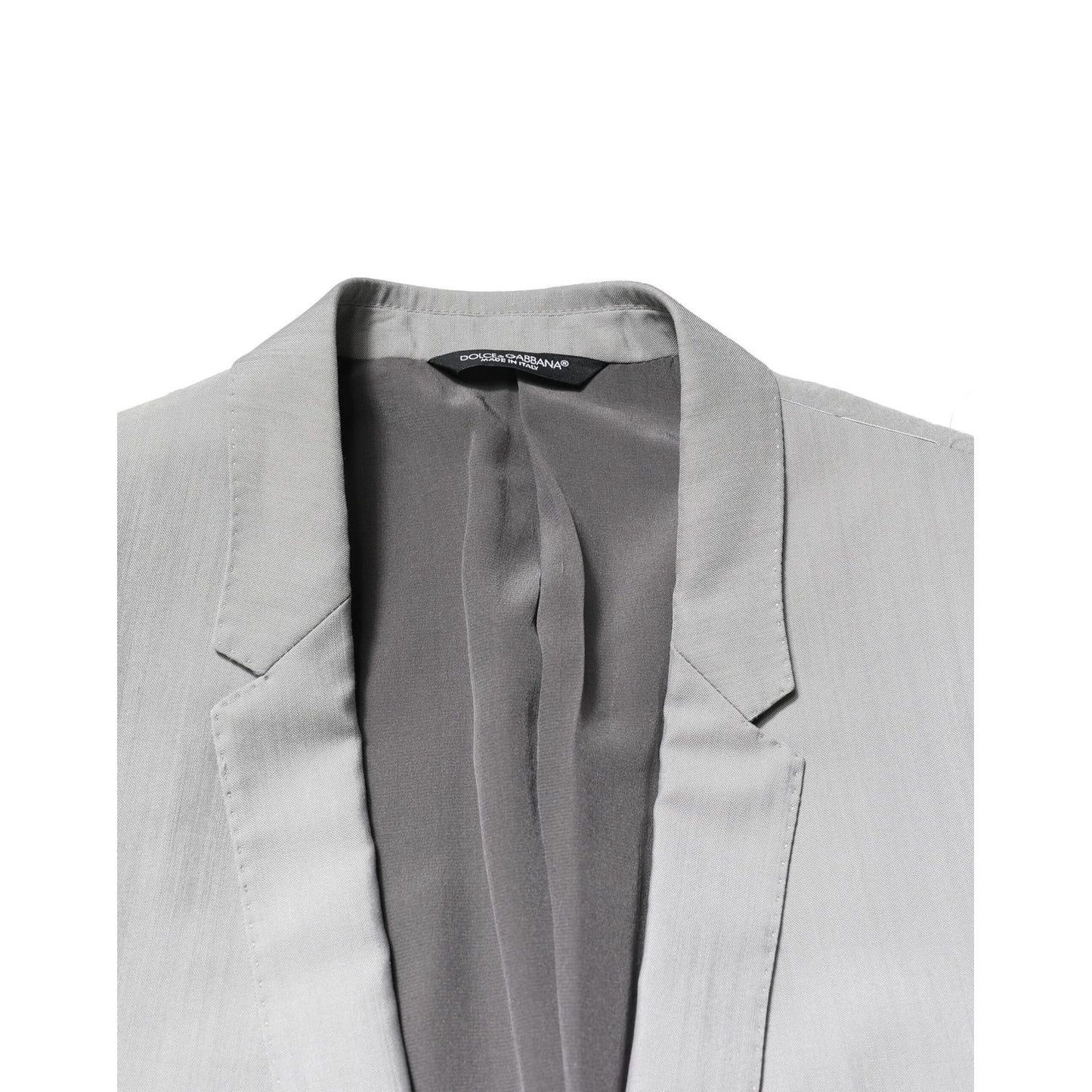 Dolce & Gabbana Light Gray Wool GOLD 2 Piece Formal Suit Dolce & Gabbana