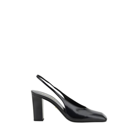 Prada Black Calf Leather Pumps 11838N-37.5-FBB-374