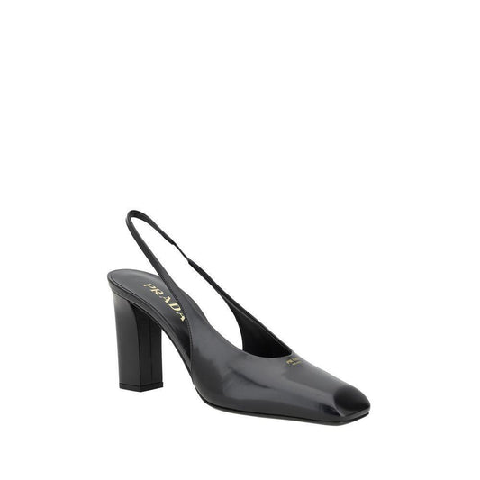 Prada Black Calf Leather Pumps 11838N-37.5-FBB-374