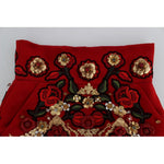 Dolce & Gabbana Red Silk Crystal Roses Shorts SIG20120-3