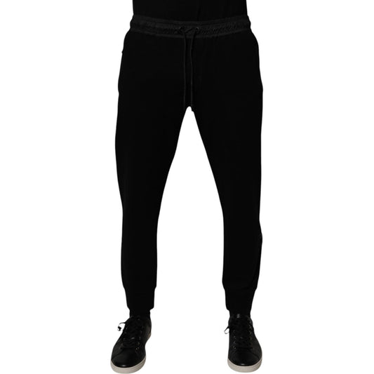Dolce & Gabbana Black Cotton Blend Men Jogger Sweatpants Pants PAN76008-48