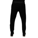 Dolce & Gabbana Black Cotton Blend Men Jogger Sweatpants Pants