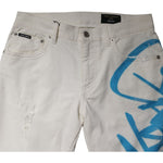 Dolce & Gabbana White Tattered Graffiti Skinny Denim Jeans PAN76125-48