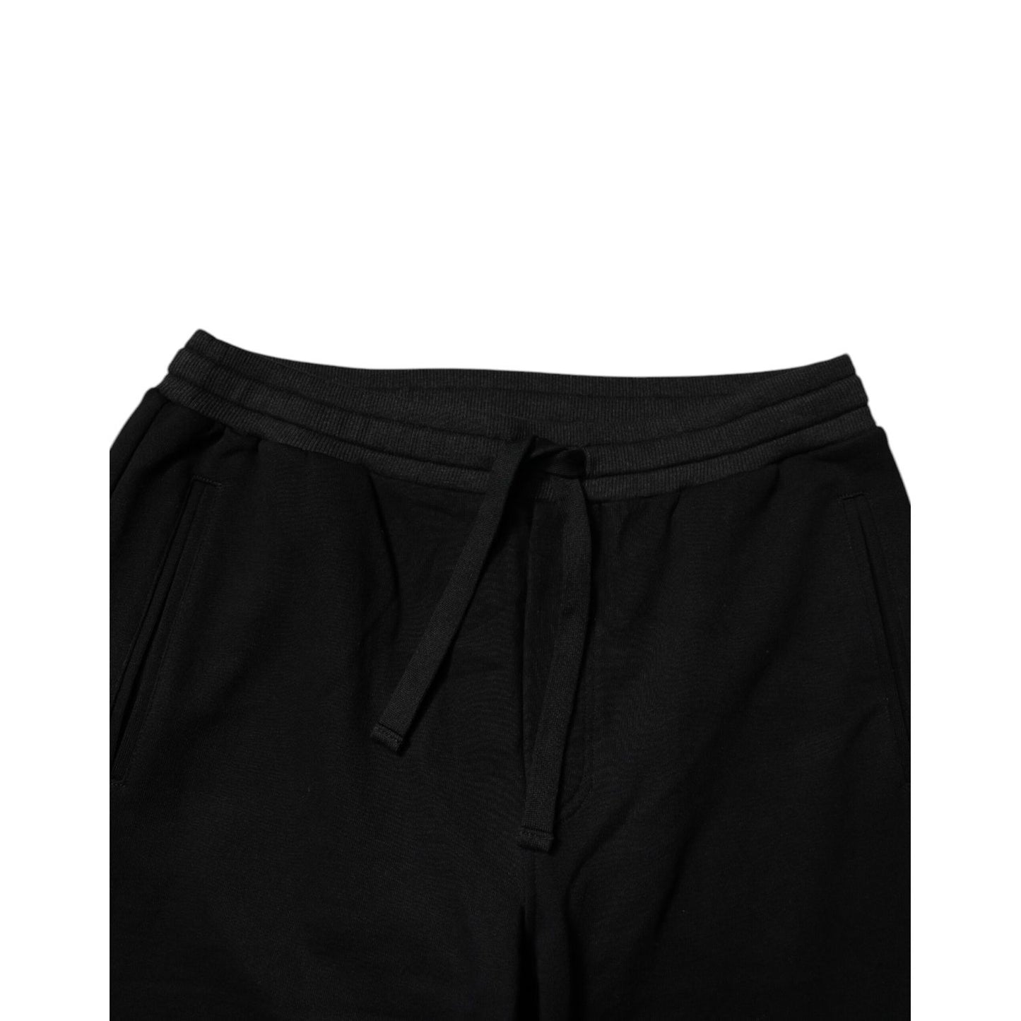 Dolce & Gabbana Black Logo Men Jogger Cotton Sweatpants Pants