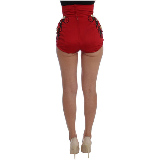 Dolce & Gabbana Enchanted Sicily Embroidered Silk Shorts Dolce & Gabbana Sienna