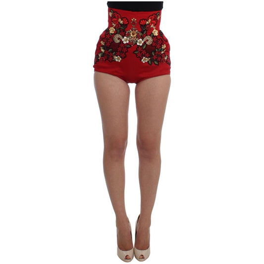 Dolce & Gabbana Enchanted Sicily Embroidered Silk Shorts Dolce & Gabbana Sienna