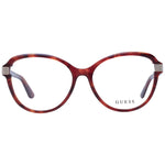 Guess Brown Women Glasses Frame in acetate with full-rim round style, 55-16-140 size, includes branded case.