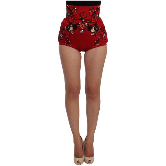 Dolce & Gabbana Enchanted Sicily Crystal-Embellished Silk Shorts Dolce & Gabbana Sienna