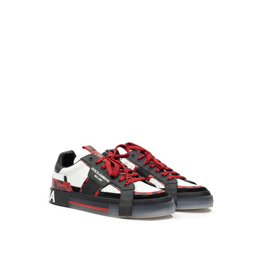Dolce & Gabbana Black And White Leather Sneaker DO-818366720013799-EU46/US12