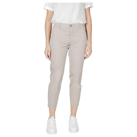 Street One Beige Cotton Jeans & Pant