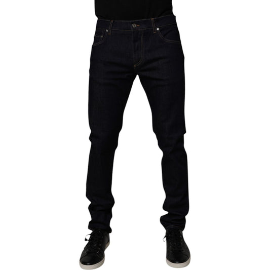 Dolce & Gabbana Black Cotton Stretch Men Skinny Denim Jeans