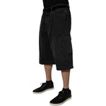Dolce & Gabbana Black Cotton Cargo Denim Men Bermuda Shorts