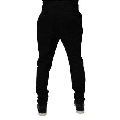 Dolce & Gabbana Black Cotton Stretch Skinny Pants