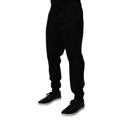 Dolce & Gabbana Black Cotton Blend Jogger Sweatpants Pants