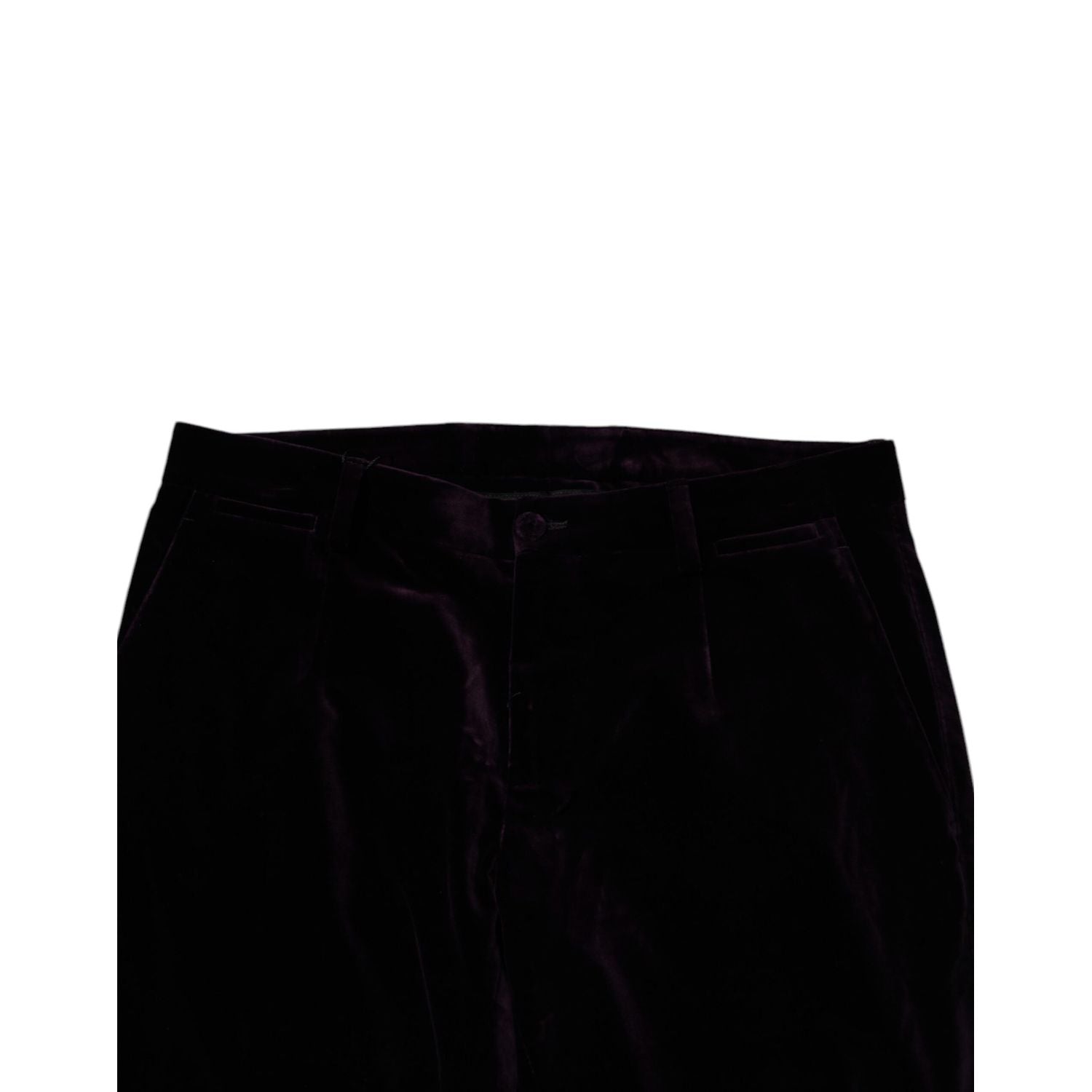 Dolce & Gabbana Violet Velvet Cotton Men Dress Formal Pants