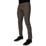 Dolce & Gabbana Brown Cotton Stretch Chino Pants