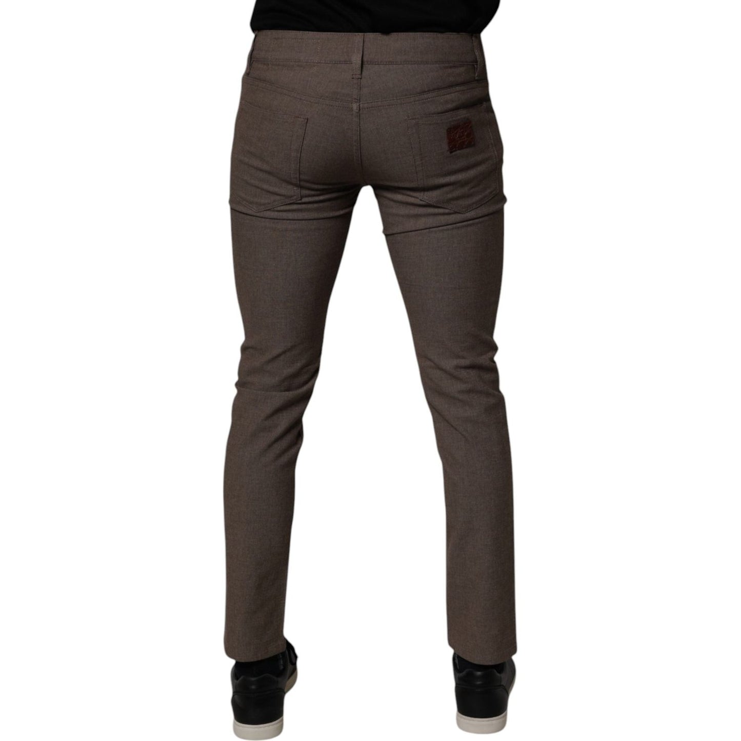Dolce & Gabbana Brown Cotton Stretch Chino Pants