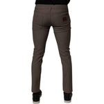 Dolce & Gabbana Brown Cotton Stretch Chino Pants