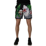 Dolce & Gabbana Multicolor Floral Polyester Men Bermuda Shorts